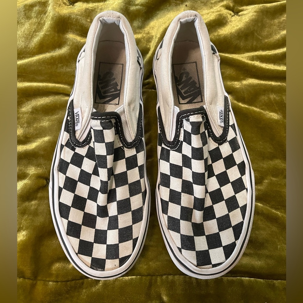 Black and white checkered vans